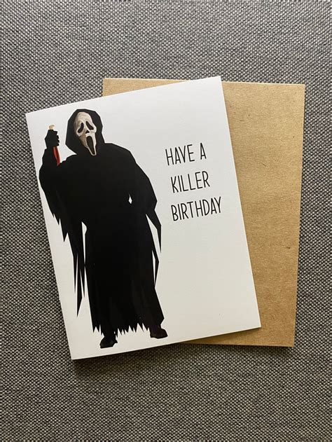 horror birthday cards|More.